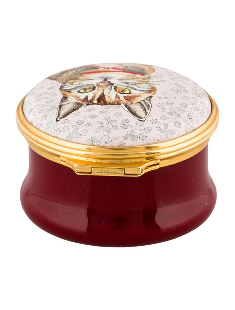 enamel metal crystals egg trinket box|halcyon days enamel boxes.